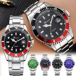 Luxury Men's Watches Stainless Steel Date Sport Quartz Wrist Watch HOT - Picture 1 of 13