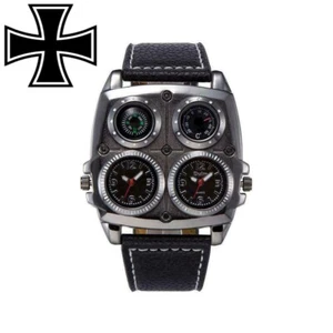 Deutsch Preußische Marine Armee Militär Schlachtfront Eisernes Kreuz Krieg Taktische Uhr EK - Bild 1 von 3
