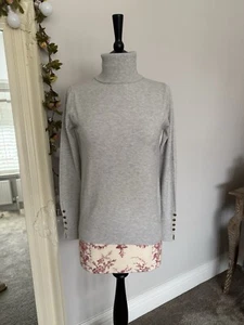 BNWT Jolie Moi Turtle Neck Heather Grey Super Soft Knitted Jumper Size S/M - Picture 1 of 12