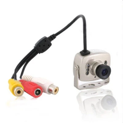 Mini 6LED Analog CMOS 420TVL 800TVL 3.6MM Audio Video Wired Security CCTV Camera - Image 1 of 4