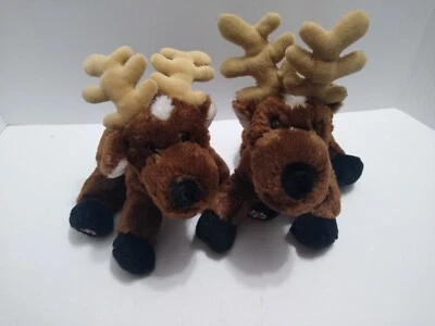 Ganz Webkinz Reindeer Plush Christmas Stuffed Animal Toy NO CODE Lot Of 2 - Image 1 of 4