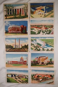 Lot Of 10 New York Worlds Fair 1939 Color Linen Postcards Vintage - Picture 1 of 8