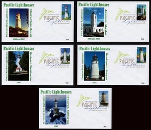USA, SCOTT # 4146-4150, WII DCP SET OF 5 FDC COVERS - PACIFIC LIGHTHOUSES 2007 - Picture 1 of 6