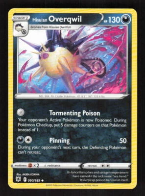 Pokemon SWSH10: Astral Radiance #090/189 Hisuian Overqwil (90) Uncommon - Image 1 of 2