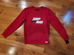 Brand New Nike Air Jordan Red White Sweatshirt Boys Size L Large JUMP MAN - Picture 1 of 3