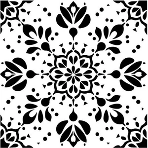 Mandala Tile Repeat Pattern Mylar Stencil Painting Crafting  Durable, Reusable - Bild 1 von 3
