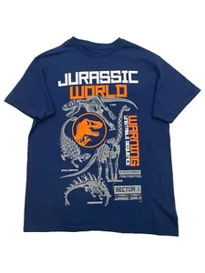 Jurassic World Boys Navy Short Sleeve Dinosaur T-Rex T-Shirt Shirt - Picture 1 of 1