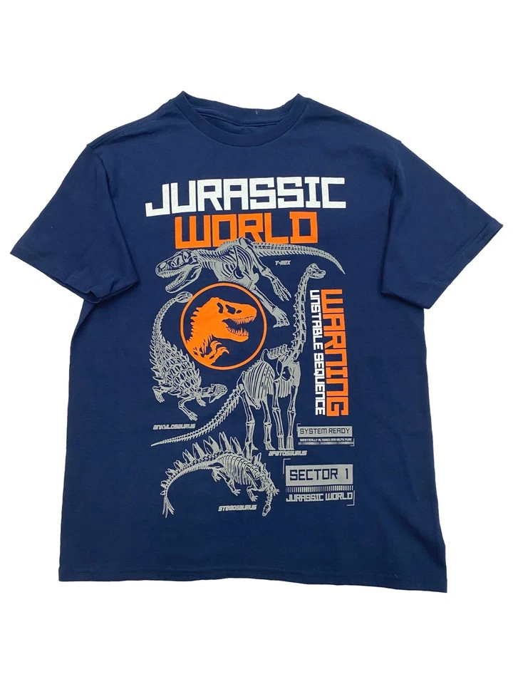 Jurassic World Boys Navy Short Sleeve Dinosaur T-Rex T-Shirt Shirt - Image 1 of 1