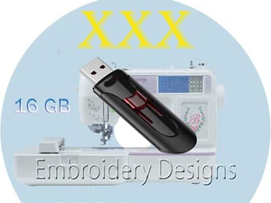 160,000 Singer embroidery pattern design files XXX on USB drive XXX embroidery f - Picture 1 of 1