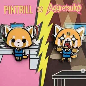 Aggretsuko PINTRILL x SANRIO Pin Set (Limited Edition) - Bild 1 von 3