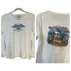 Harley-Davidson Longsleeves Shirt Women's Medium 18x22.5 Gettysburg PA Eagle USA - Picture 1 of 9