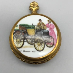 Vintage Arnex Pocket Watch 47mm Gold Tone 17 Jewels NO CRYSTAL Manual Wind - Picture 1 of 13