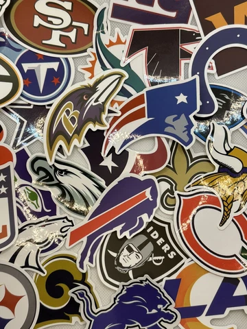 NFL Stickers Sets of 2 Pick your Team Waterproof Vinyl Free Shipping Cover