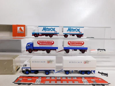 Albedo H0 1:87 3X Rimorchio MB Südzucker Strothmann Marox Mint Box #DP305-0,5 - Immagine 1 di 4