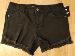 Art Class - Girls' Cross Hem Jean Shorts - Black XXL - Picture 1 of 2