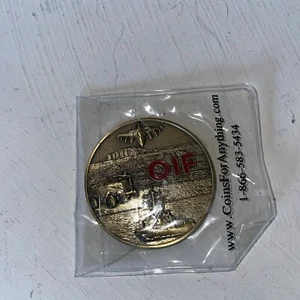 MONEDA DE DESAFÍO VETERANO DE OPERACIÓN IRAQUÍ LIBERTAD MISIÓN CUMPLIDA CAUSA ES - Imagen 1 de 4