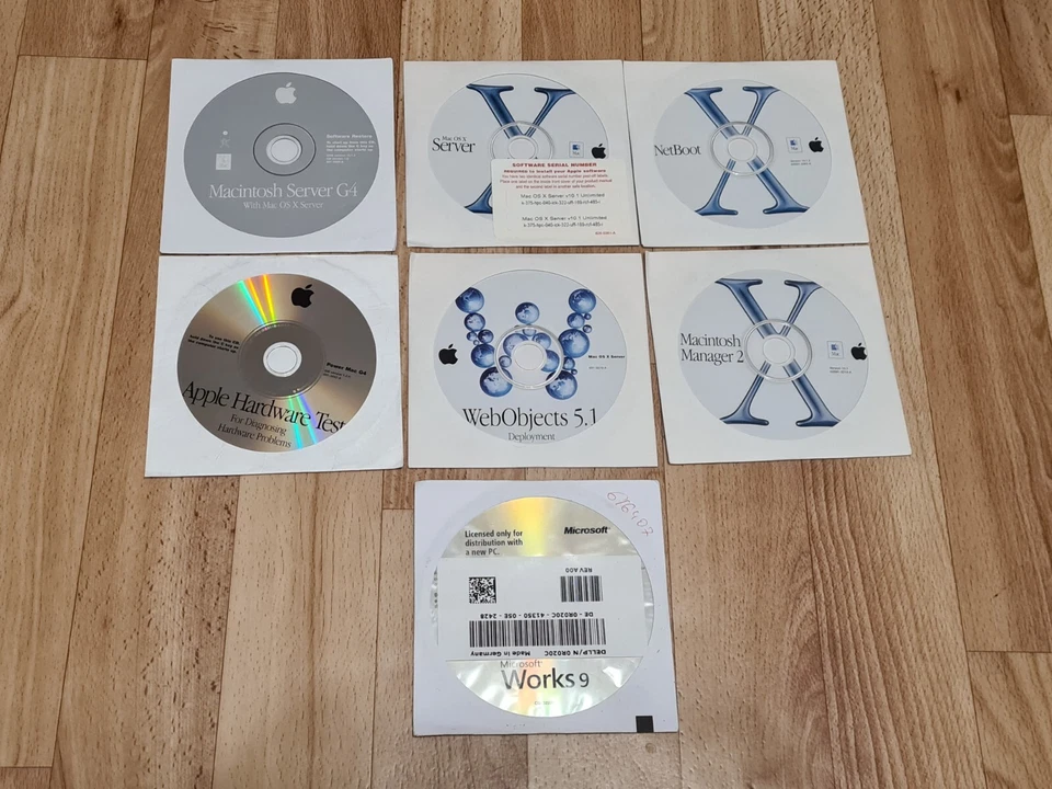 CD Apple Macintosh Server G4 Net Boot Web Objects Hardware Test Microsoft Works9 - Image 1 of 4
