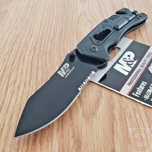 Smith & Wesson Assisted Folding Multi-tool Black Knife 3.5 Stainless Steel Blade - Picture 1 of 24