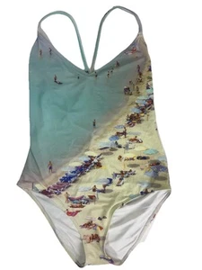 Traje de baño completo Aerie Multi Beach Scene 1 pieza para mujer talla XL - Imagen 1 de 9