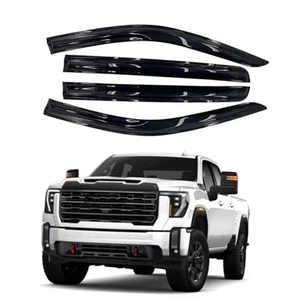 Tape-On Side Window Visor 2019-2024 Chevy Silverado 1500/2500HD/3500HD - Picture 1 of 8