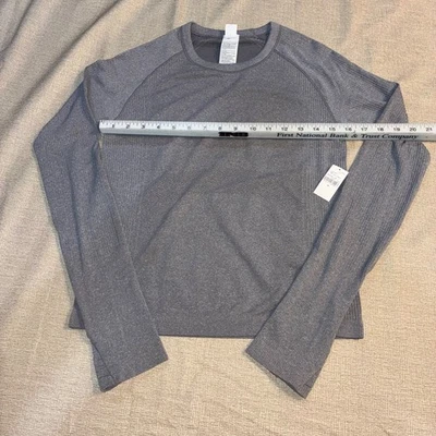 Nuevo con etiquetas Top Atlético Old Azul Marino Gris Manga Larga Agujeros para los Pulgares Go-Dry Mediano Foto 1 de 4