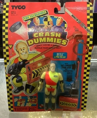 Figura de acción original vintage 1992 The Incredible Crash Dummies Bull con traje Foto 1 de 3