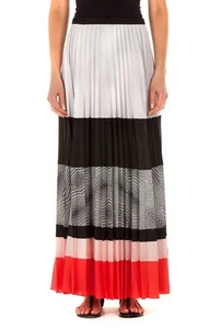 Country Road Skirt Size 4 Pleated Coloir Block Gorgeous Colourful Slimming Long - Picture 1 of 5