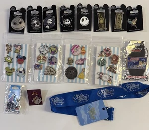 34 Disney Pins Jack Skellington Mike Wazoski Mickey Mouse Aladdin Stitch - Bild 1 von 5