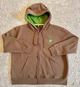 John Deere braun & grün Full Zip Sweatshirt Hoodie Damen Gr. XL TOP - Bild 1 von 10