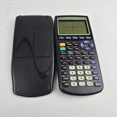 Texas Insturments TI-83 Plus Graphing Calculator w/ Cover, Batteries Tested - Image 1 of 4