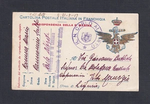 ITALIA 1917 PRIMERA GUERRA MUNDIAL CENSURADA MARINA POSTAL 'GRATIS' R.N. MARCADO BARCO CARLO ALBERTO - Imagen 1 de 2
