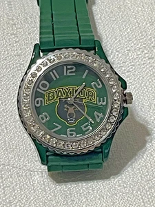New Women's Watch Baylor Bears Rhinestone Jelly Silicone Bling Glitz - Picture 1 of 5
