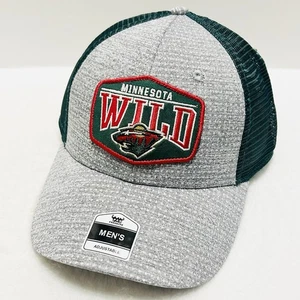 NHL Fan Favorite Minnesota Wild Team Patch Mütze Kappe verstellbar Druckknopflasche grau NHL - Bild 1 von 5