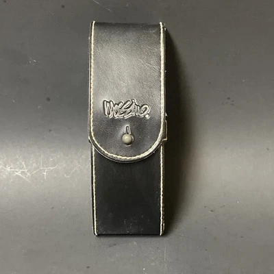 SUNGLASSES OR KNIFE HARD CASE BLACK LEATHER MOSSIMO BRAND ITALIAN MADE - Image 1 of 4