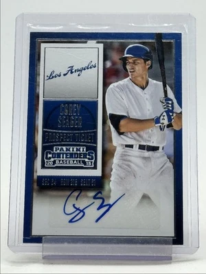Boleto autógrafo Corey Seager 2015 Contenders Prospect #47 automático Q5476 Foto 1 de 2