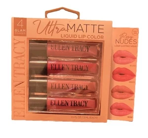 Ellen Tracy 4-Piece Ultra Matte Liquid Lip Color Rosy Nudes SEALED BOX - Picture 1 of 5