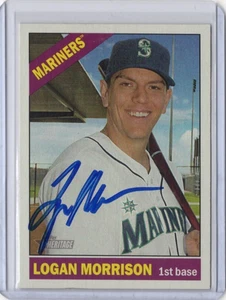 LOGAN MORRISON MLB Mariners 2015 Topps Heritage Auto Autographed Signed #65 Card - Picture 1 of 2