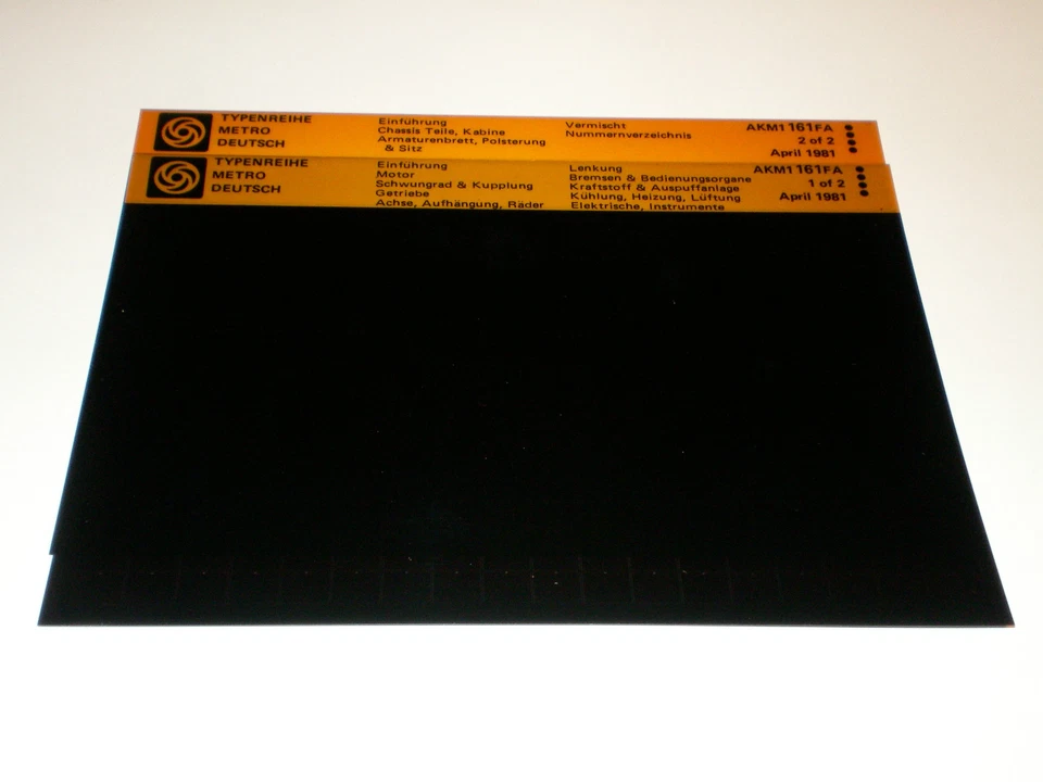 Microfiche Catalogo Ricambi Austin Rover Metro Stand 04/1981 - Immagine 1 di 1