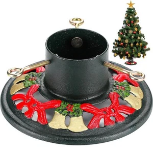 Christmas Tree Stand for Live Trees, Real Xmas Tree Holder Base Cast Iron, Su... - Picture 1 of 7