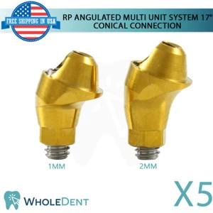 5x RP Collegamento Conico Angolato 17° Abutment Multi Unità Impianto Dentale - Foto 1 di 3