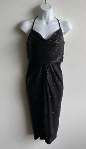 Forever 21 Black Sequin Strapless, Front Slit Dress And Sequin Top Size Medium - Picture 1 of 9
