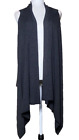 Eileen Fsher Black Open Front Sleeveless Waterfall Vest - Size S - Nwt Msrp $158