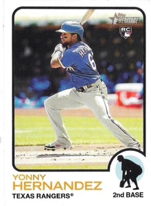 2022 Topps Heritage Yonny Hernandez RC Rookie #79 RANGERS - Picture 1 of 3