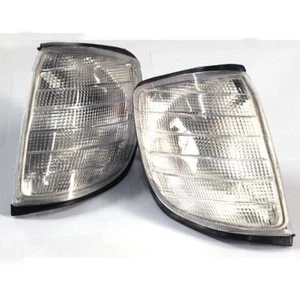 Pair Euro Corner Signal Light Clear for Depo 92-99 Mercedes Benz S Class W140 - Picture 1 of 12