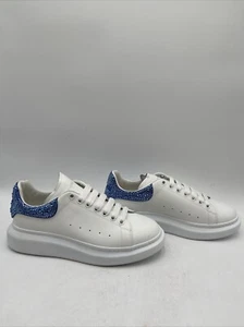 Women’s Alexander McQueen Oversized White Ultramarine Crystal Size 44.5 - Picture 1 of 10