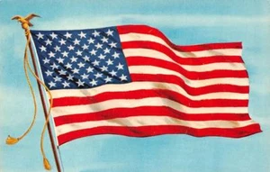 UNITED STATES FLAG    Stars & Stripes    Patriotic Postcard - Picture 1 of 2