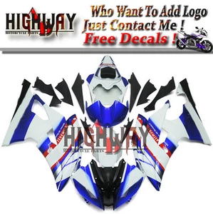 ABS Plastic Fairings For Yamaha YZF R6 08-15 Injection Fairing Kit Blue White LL - Picture 1 of 6