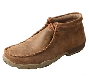 Twisted X Casual Shoes Mens Leather Chukka Driving Mocs Bomber MDM0049 - Picture 1 of 1