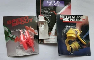 Vintage Spouts, Stoppers And Pourers - Lot Of 3 Packages  - Picture 1 of 6