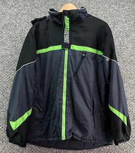 Hawke & Co Sport Jacket Gray Black Youth Juniors Boys Sz 18 / 20 Removable Hood - Picture 1 of 9